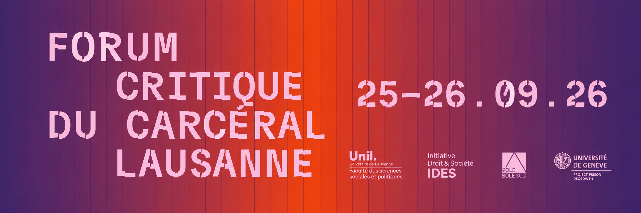 Forum critique du carcéral 2026 – Parcours d’enfermement : une question de choix